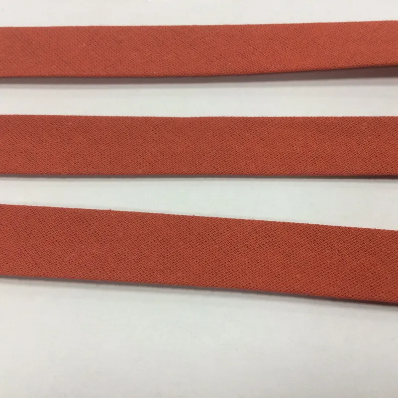 Šikmé prúžky, Jednofarebné, Galantéria - Šikmý prúžok bavlna 18mm tehlovočervená
