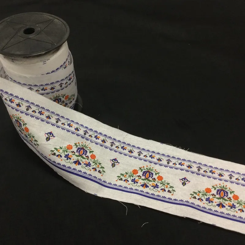 Látky metráž, Bavlnené látky, Bavlnené bordúry - Bavlnená bordúra 12 cm folklór