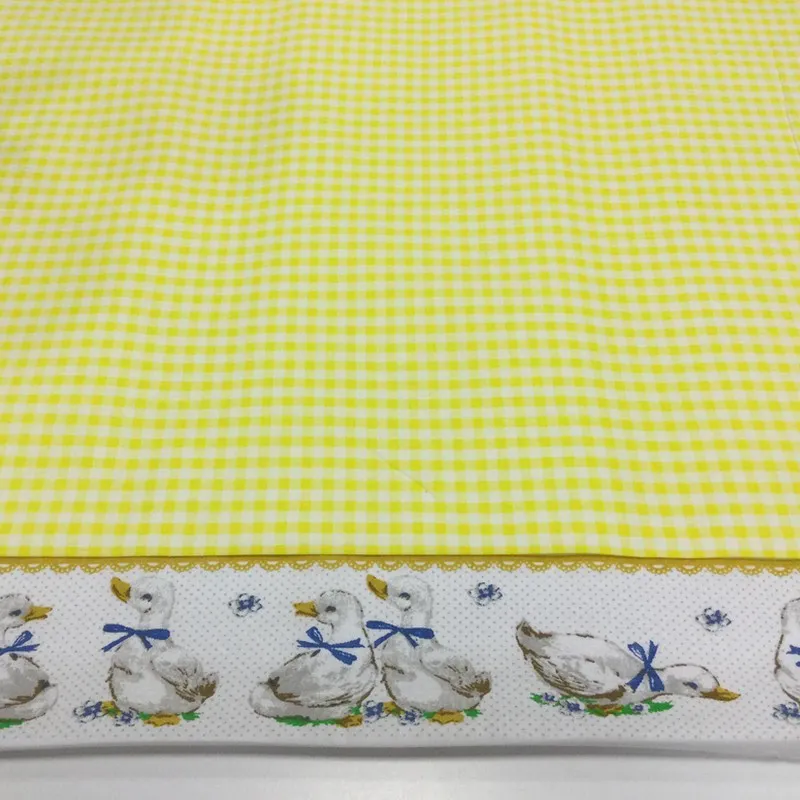 Bavlnené bordúry, Bavlnené plátno, Látky - Bavlnená bordúra 12 cm kačičky