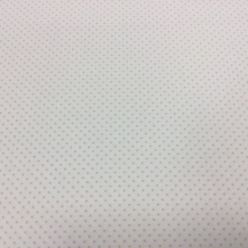 Bavlnená látka Béžové bodky 2mm na bielom podklade