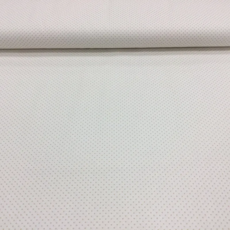 Bavlnené látky, Látky - Bavlnená látka Béžové bodky 2mm na bielom podklade