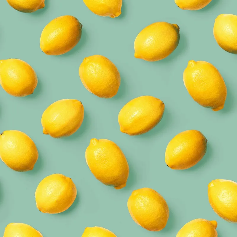 Canvas digital citróny na tyrkysovom podklade