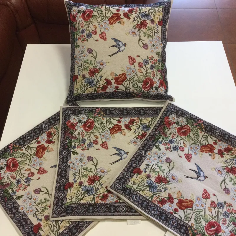 Dekoračné obliečky na vankúše, Bytový textil a dekorácie, Obliečky vankúše - Gobelínová dekoračná obliečka 45x45