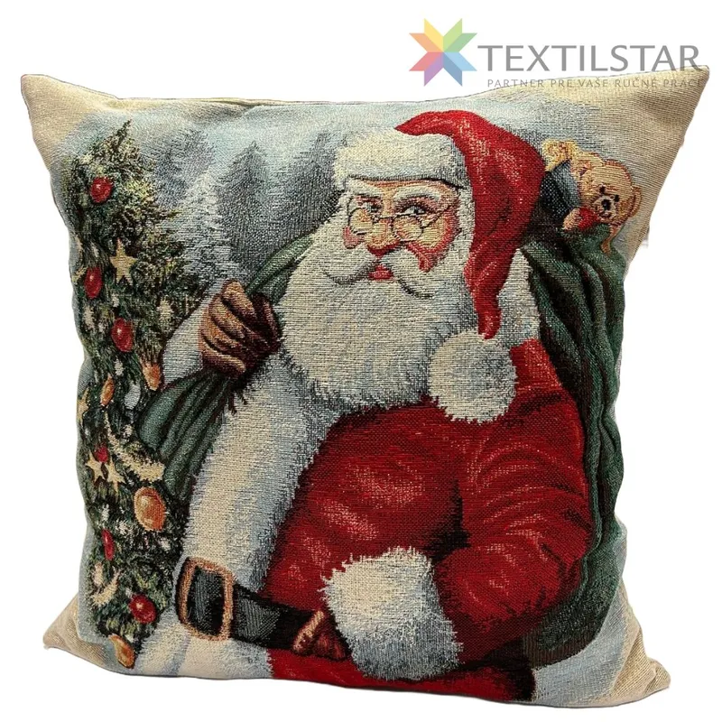 Bytový textil a dekorácie, Obliečky vankúše, Dekoračné obliečky na vankúše - Gobelínová dekoračná obliečka 45x45cm -Mikuláš