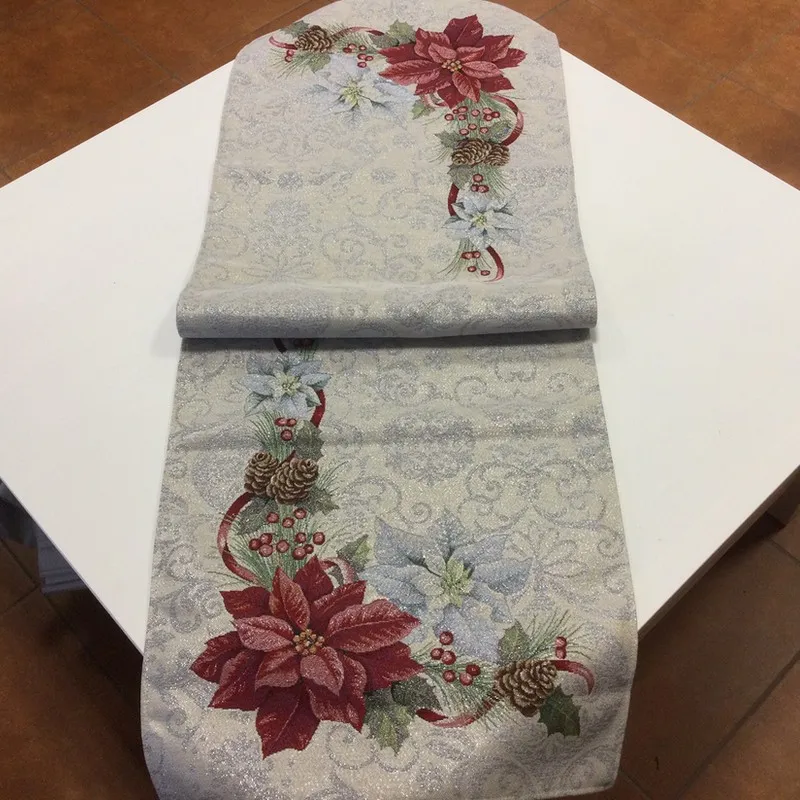 Bytový textil a dekorácie, Obrusy na stoly, Vianočné obrusy, Dekoračné obrusy, behúne - Gobelínový behúň na stôl 45 x140  vianočná ruža