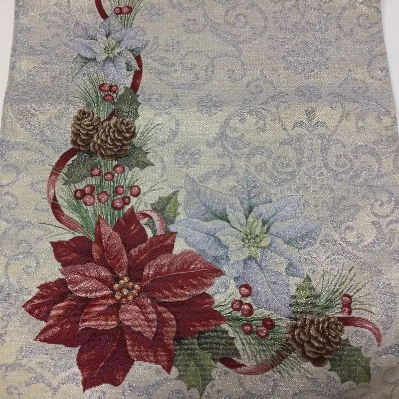 Bytový textil a dekorácie, Dekoračné obrusy, behúne - Gobelínový behúň na stôl 45 x140  vianočná ruža