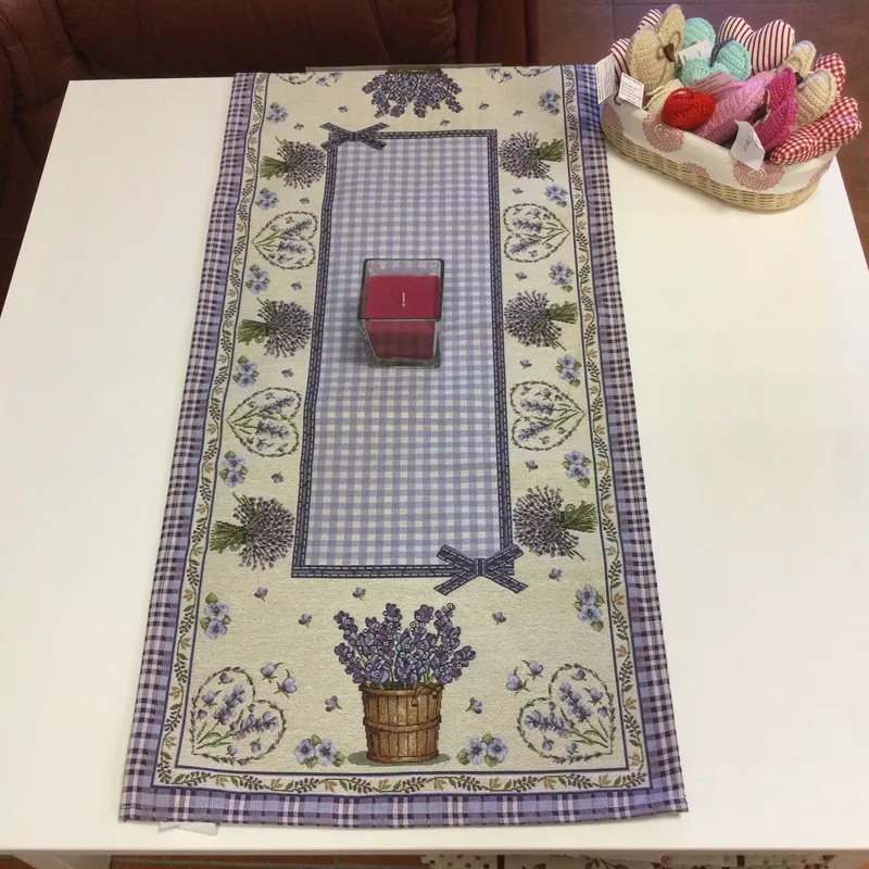 Bytový textil a dekorácie, Dekoračné obrusy, behúne - Gobelínový behúň na stôl levandule 45x100