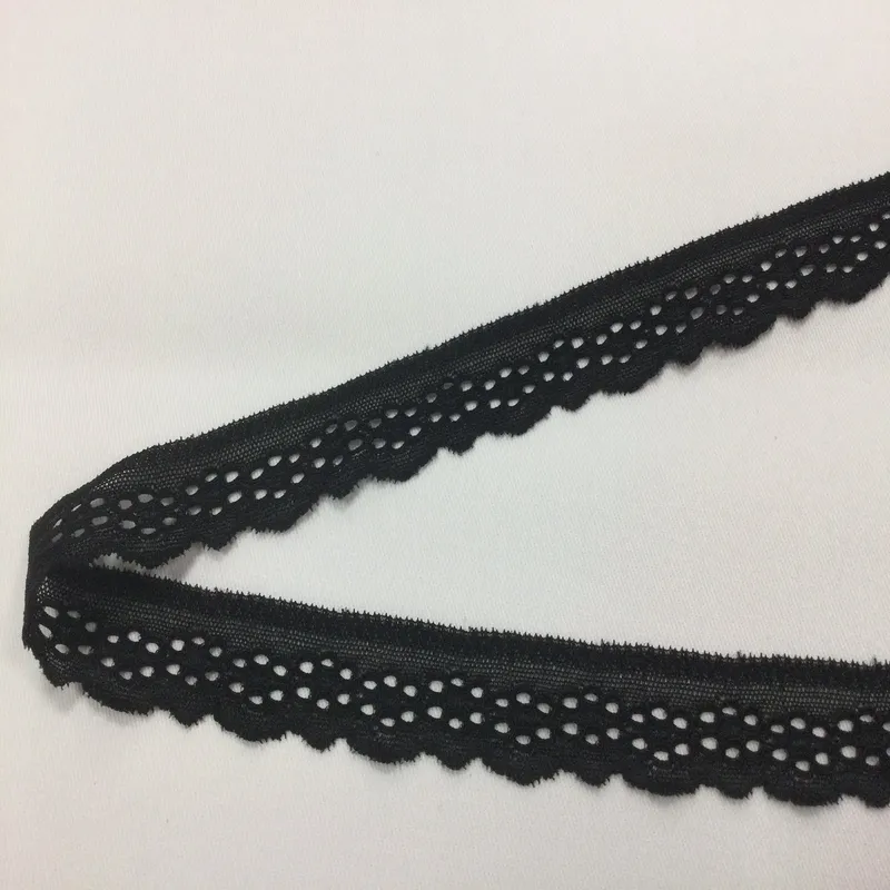 Elastické, Galantéria, Krajky - Krajka elastická 25 mm čierna
