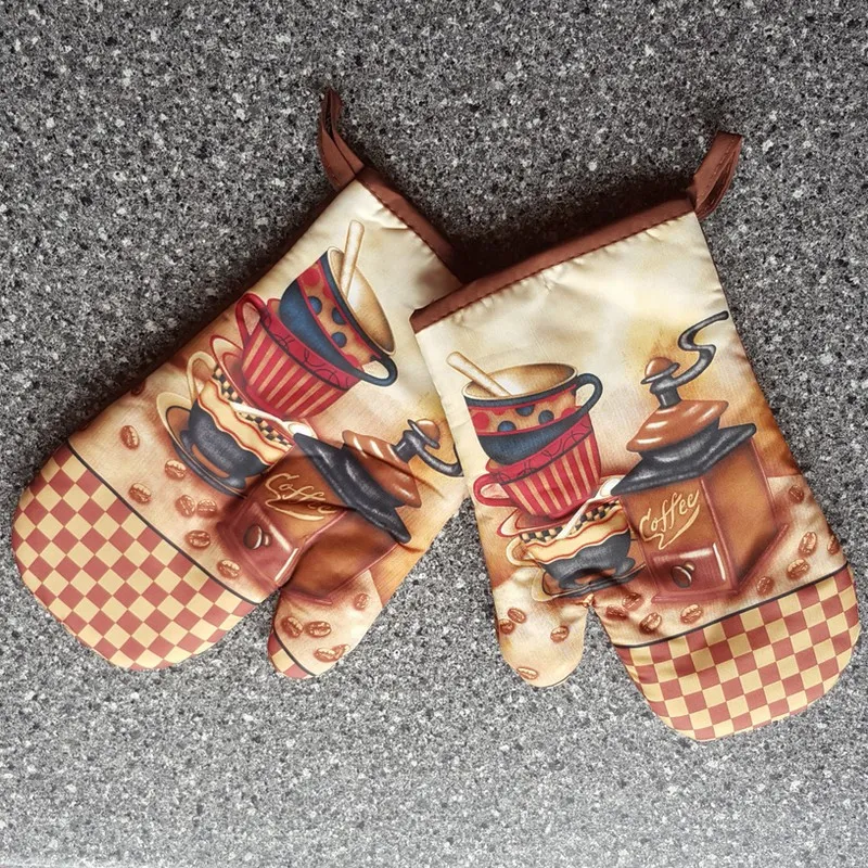 Kuchynské chňapky, Bytový textil a dekorácie - Kuchynská chňapka set 2ks-mlynček na kávu a šálky