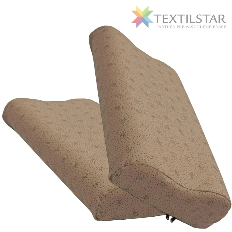 Bytový textil a dekorácie, Obliečky na anatomický vankúš, Obliečky vankúše, Vankúšiky, Výrobky z našej dielne - Obliečky na anatomický vankúš sada 2 kusy 30x50 cm  - čierne bodky 2mm na hnedom podklade