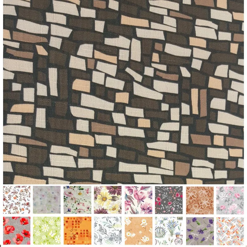 Bytový textil a dekorácie, Teflónové obrusy - Obrus odolný voči škvrnám 120x140 cm  Tehličky