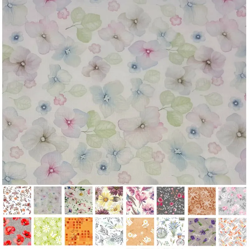 Obrusy na stoly, Teflónové obrusy, Bytový textil a dekorácie - Obrus odolný voči škvrnám 120x140 cm Farebné kvietky na bielom