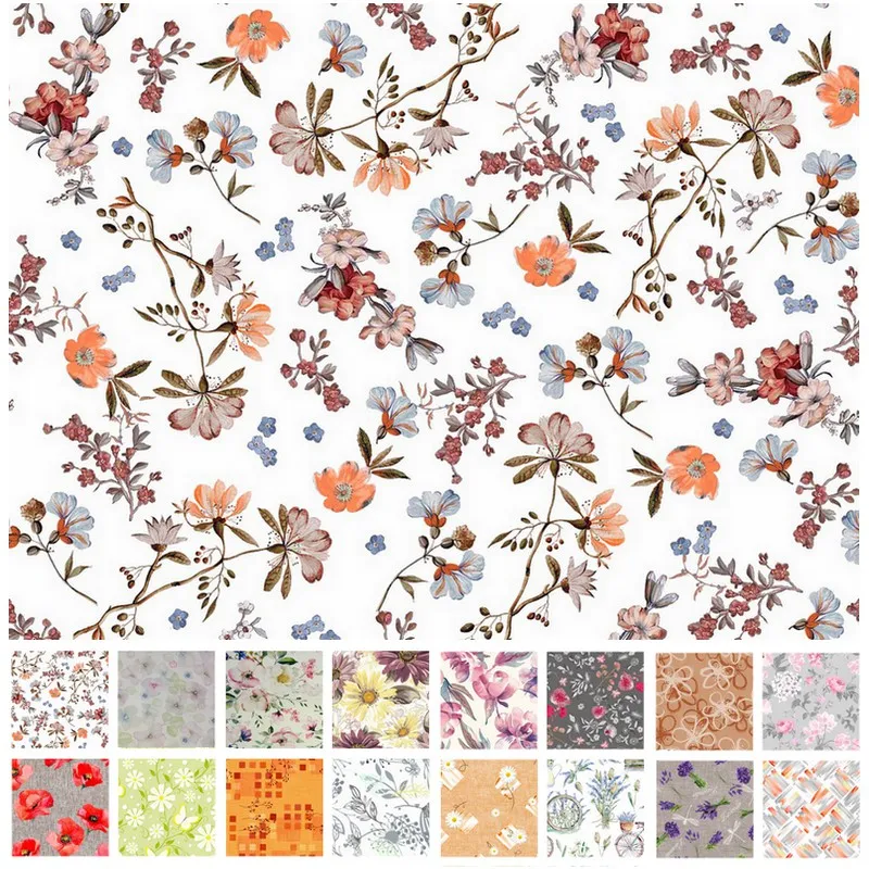 Teflónové obrusy, Bytový textil a dekorácie - Obrus odolný voči škvrnám 120x140 cm Kvety na bielom