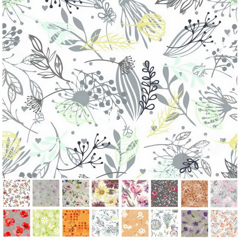Obrusy na stoly, Teflónové obrusy, Bytový textil a dekorácie - Obrus odolný voči škvrnám 120x140 cm Listy a kvety na bielom