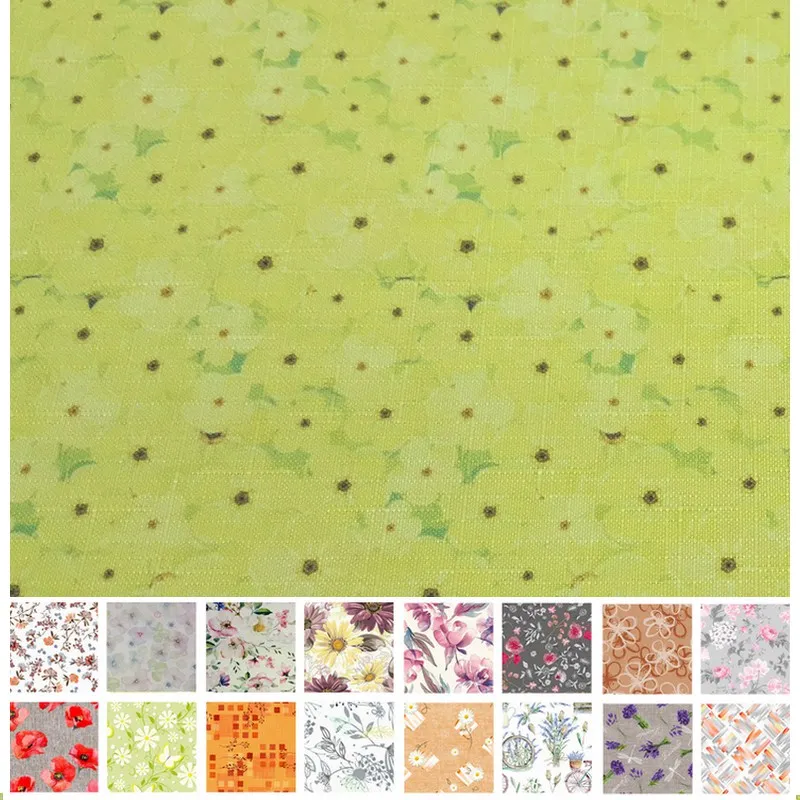 Bytový textil a dekorácie, Teflónové obrusy - Obrus odolný voči škvrnám 120x140 cm zelené kvietky