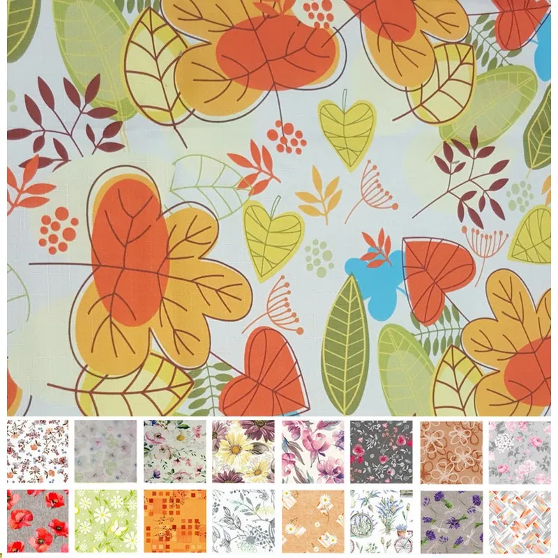 Bytový textil a dekorácie, Teflónové obrusy - Obrus odolný voči škvrnám 140x180 cm farebné listy