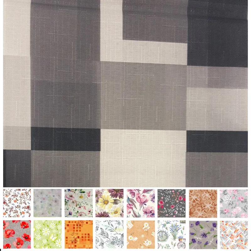 Bytový textil a dekorácie, Teflónové obrusy - Obrus odolný voči škvrnám priemer 140cm šedé štvorce a obdĺžniky