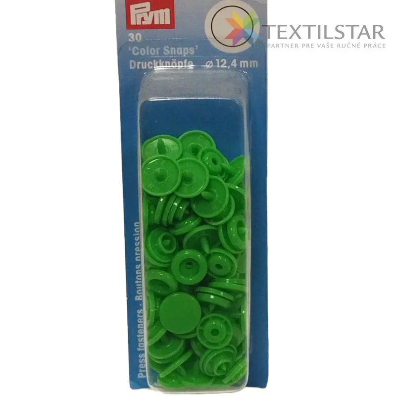 Spojovacie gombíky, Gombíky, Galantéria - Patentky Color snaps -svetlo zelená