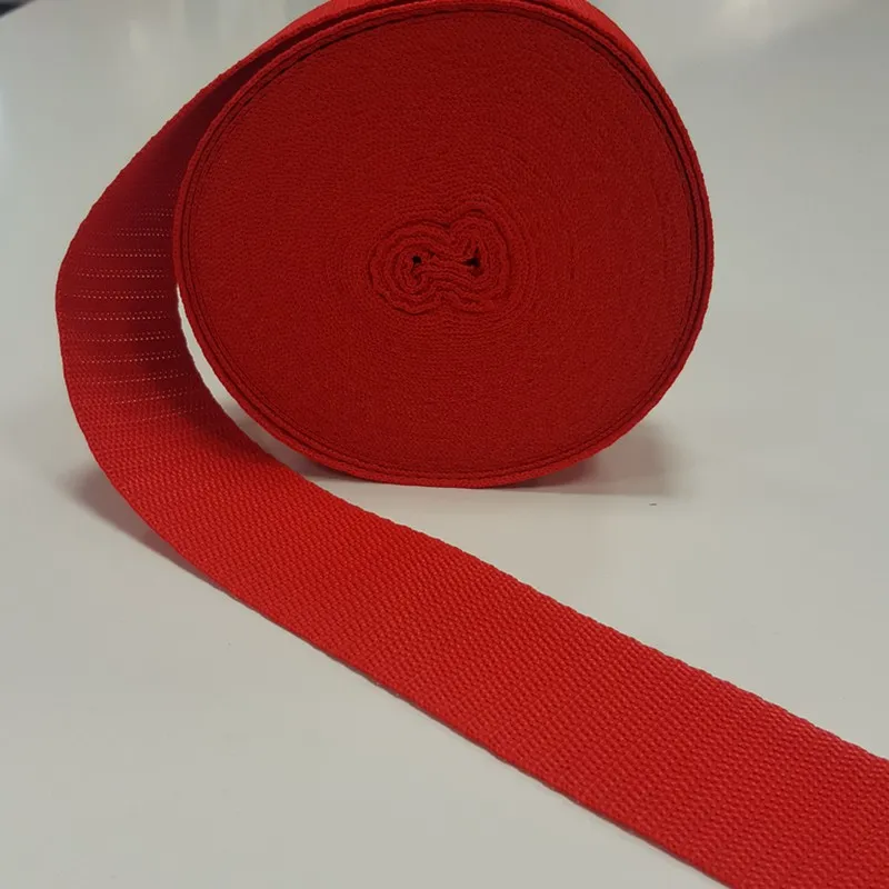 Popruhy, Galantéria - Popruh polypropylén-červená 40mm