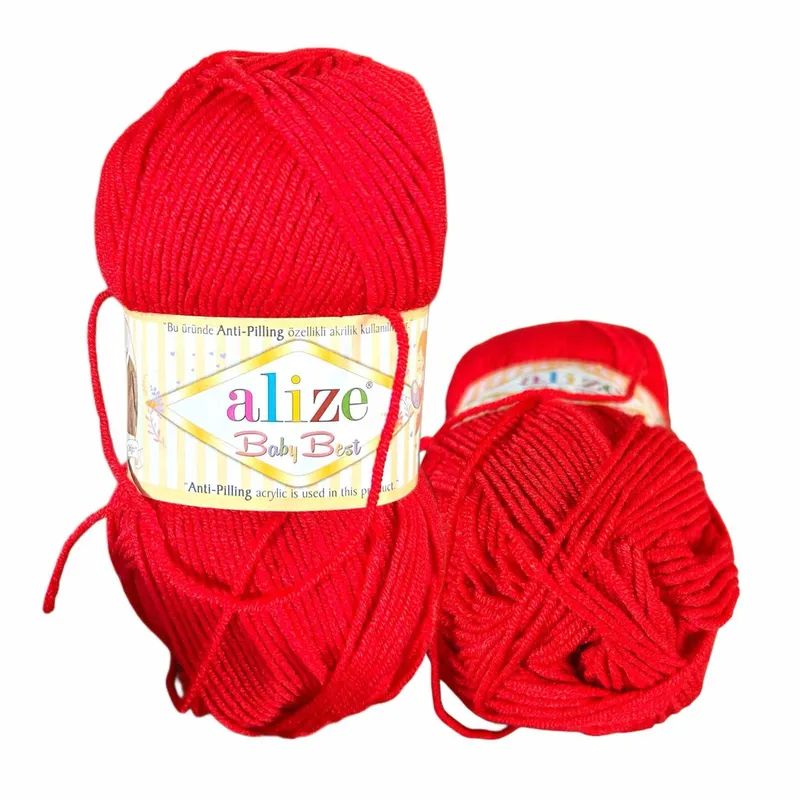 Priadze, Alize Baby Best, Pletacie priadze - Priadza Alize Baby Best- červená