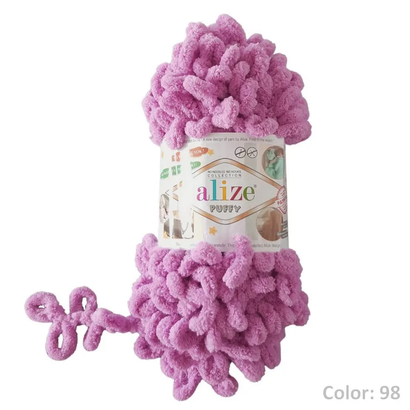 Priadze, Alize PUFFY, Pletacie priadze - Priadza Alize Puffy 98 fialová