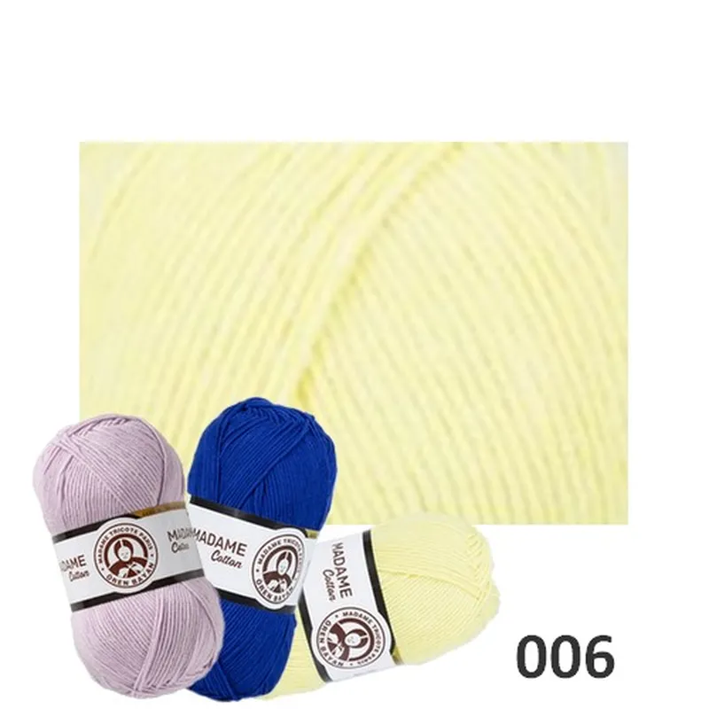 Madame cotton, Priadze, Pletacie priadze - Priadza MADAME COTTON 006 - citrónová 100g