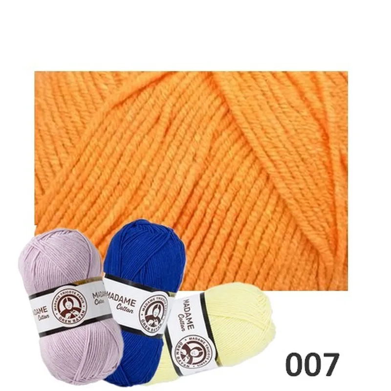 Madame cotton, Pletacie priadze, Priadze - Priadza MADAME COTTON 007 - oranžová 100g