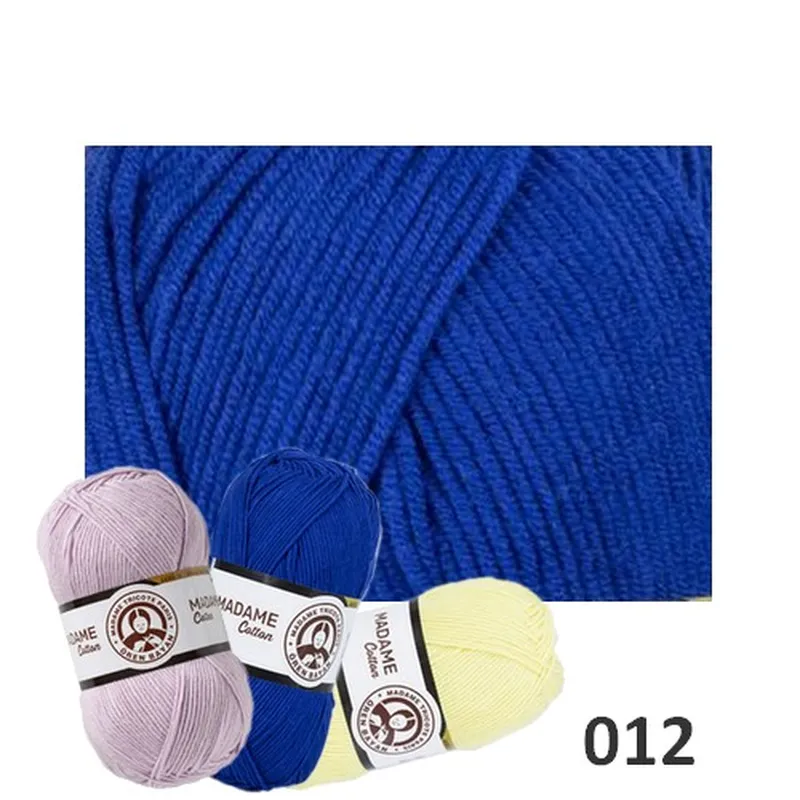 Priadze, Pletacie priadze, Madame cotton - Priadza MADAME COTTON 012 - kráľovská modrá 100g