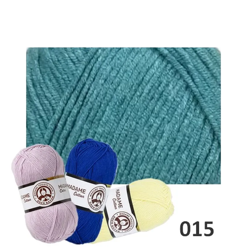 Pletacie priadze, Madame cotton, Priadze - Priadza MADAME COTTON 015 - petrolejová 100g