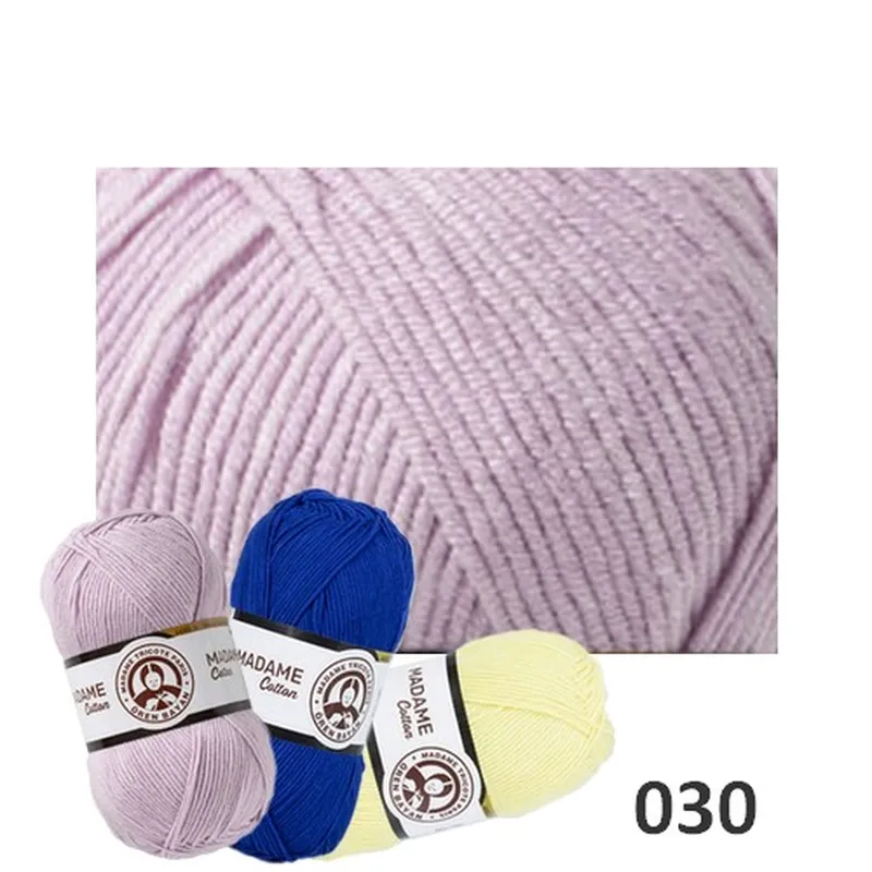 Priadze, Madame cotton, Pletacie priadze - Priadza MADAME COTTON 030 - bledofialová 100g