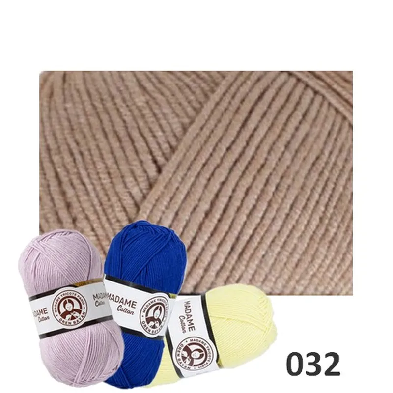 Madame cotton, Pletacie priadze, Priadze - Priadza MADAME COTTON 032 - kapučíno 100g