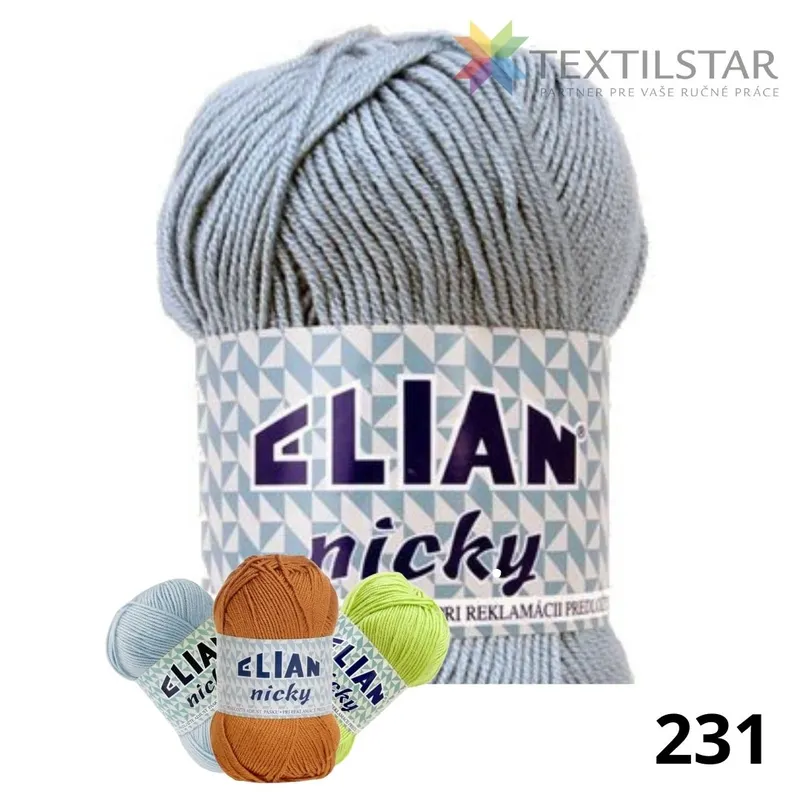 Nicky, Priadze, Pletacie priadze - Priadza NICKY 231 - bledomodrá 50g