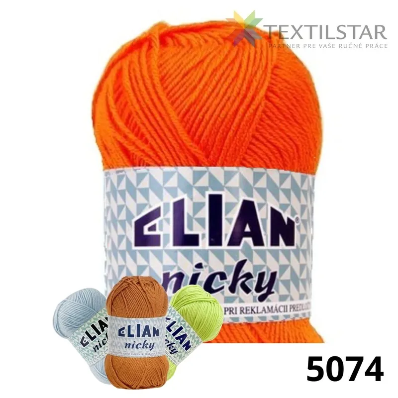 Pletacie priadze, Priadze, Nicky - Priadza NICKY 5074 - oranžová 50g