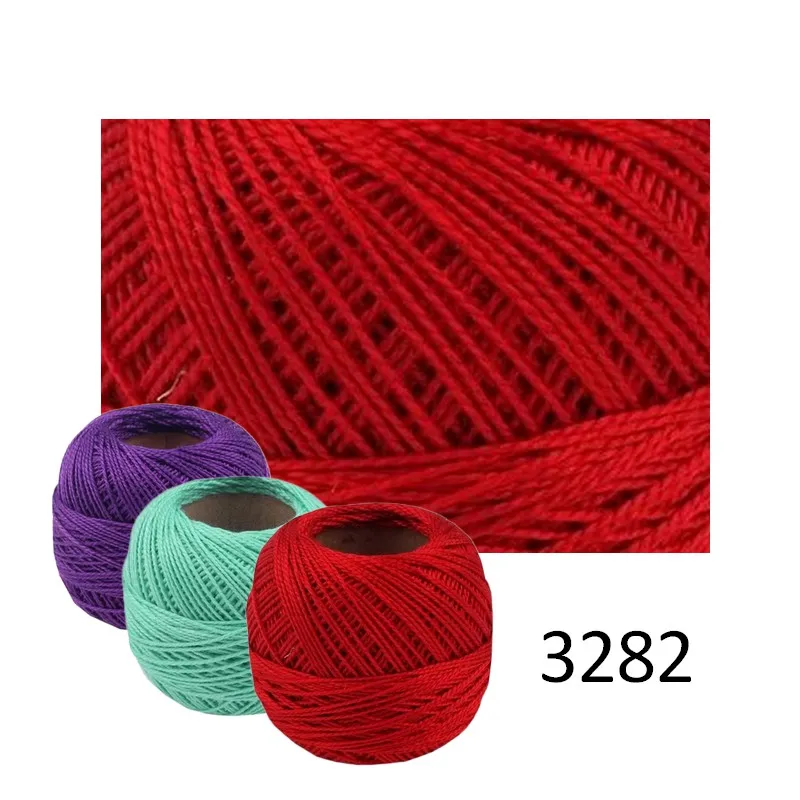 Galantéria, Perlovka, Priadze, Vyšívacie priadze, Vyšívanie, Bavlnky na vyšívanie, Perlovka - Priadza PERLOVKA 3282 - tmavočervená 10g - 85m