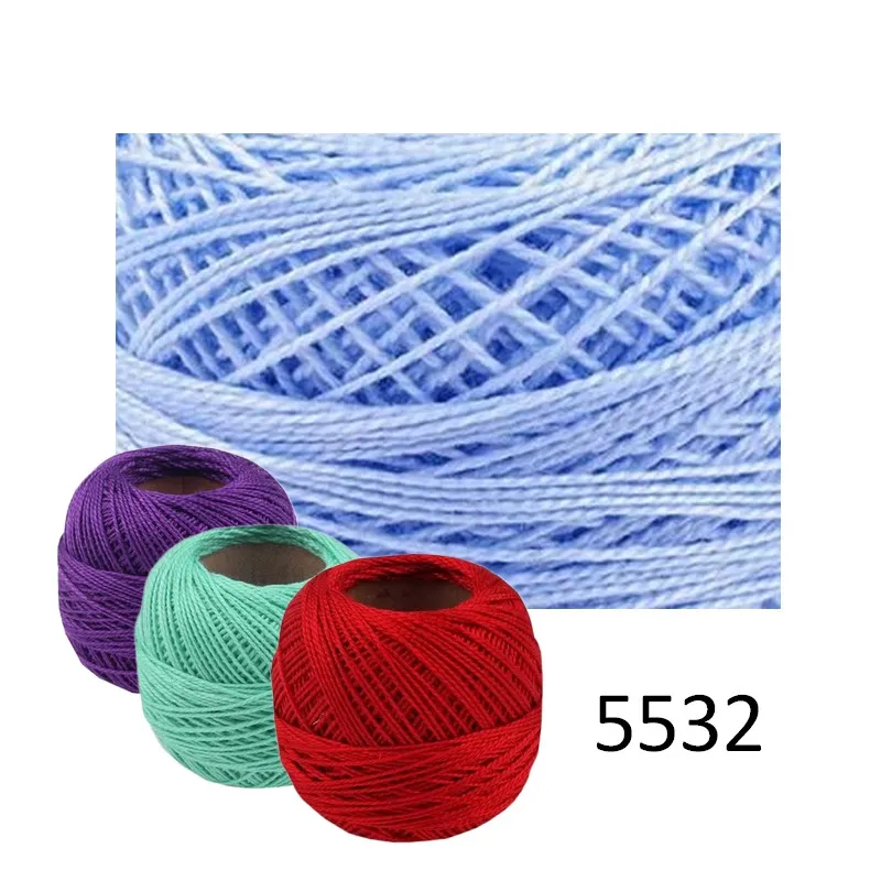Perlovka, Bavlnky na vyšívanie, Priadze, Vyšívacie priadze, Perlovka, Galantéria, Vyšívanie - Priadza PERLOVKA 5532 - bledomodrá 10g - 85m