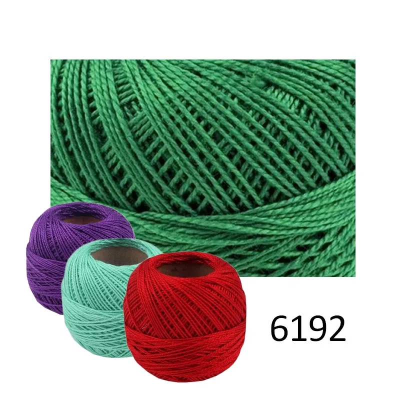 Galantéria, Priadze, Vyšívanie, Vyšívacie priadze, Bavlnky na vyšívanie, Perlovka, Perlovka - Priadza PERLOVKA 6192 - zelená 10g - 85m