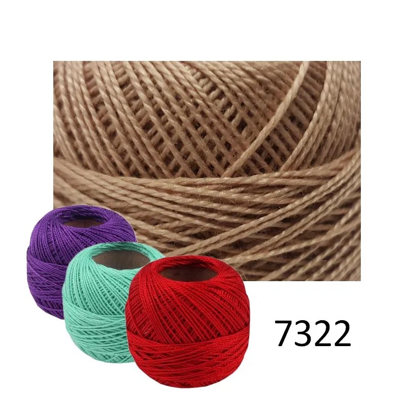 Priadze, Galantéria, Vyšívanie, Perlovka, Vyšívacie priadze, Perlovka, Bavlnky na vyšívanie - Priadza PERLOVKA 7322 - svetlé kapučíno 10g - 85m