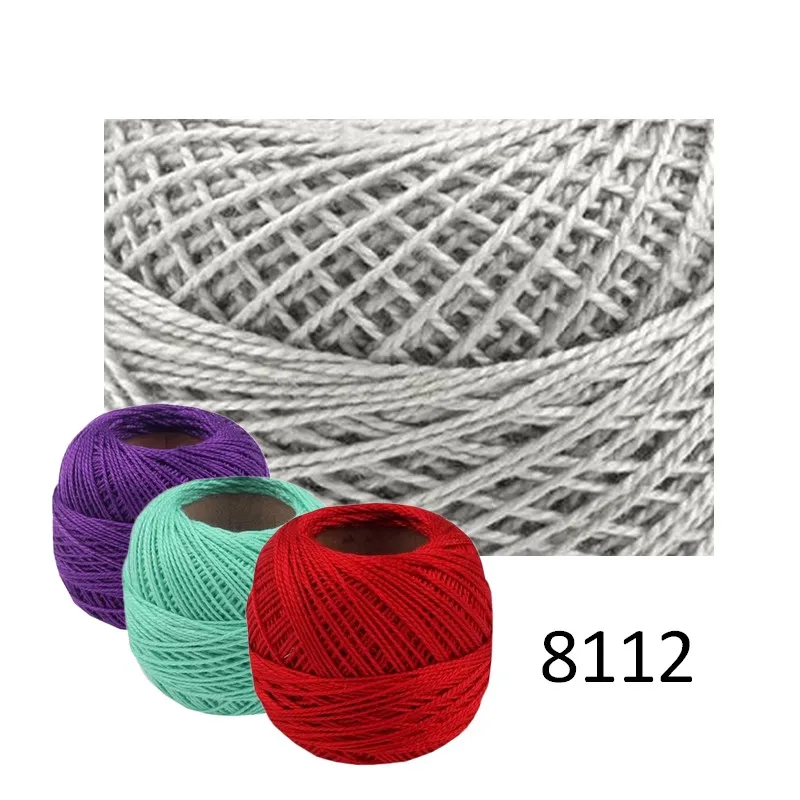 Perlovka, Perlovka, Vyšívanie, Bavlnky na vyšívanie, Galantéria, Vyšívacie priadze, Priadze - Priadza PERLOVKA 8112 - bledosivá 10g - 85m