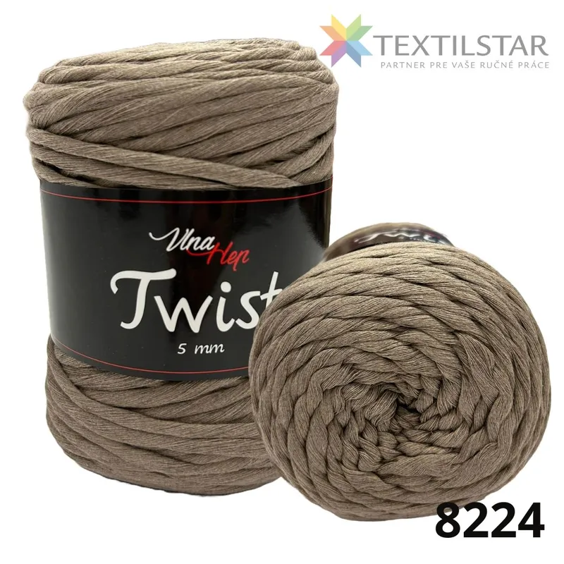 Pletacie priadze, Priadze, Twist - Priadza Twist 8224 hnedá 500g