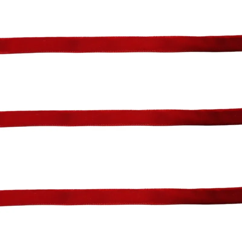 Zamatové stuhy, Stuhy, Galantéria - Stuha zamatová 9mm-červená