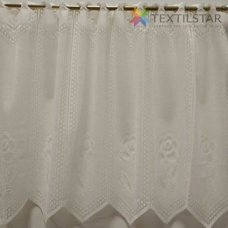 Záclony, Vitrážové záclony - Záclona vitrážka 60 cm ecru